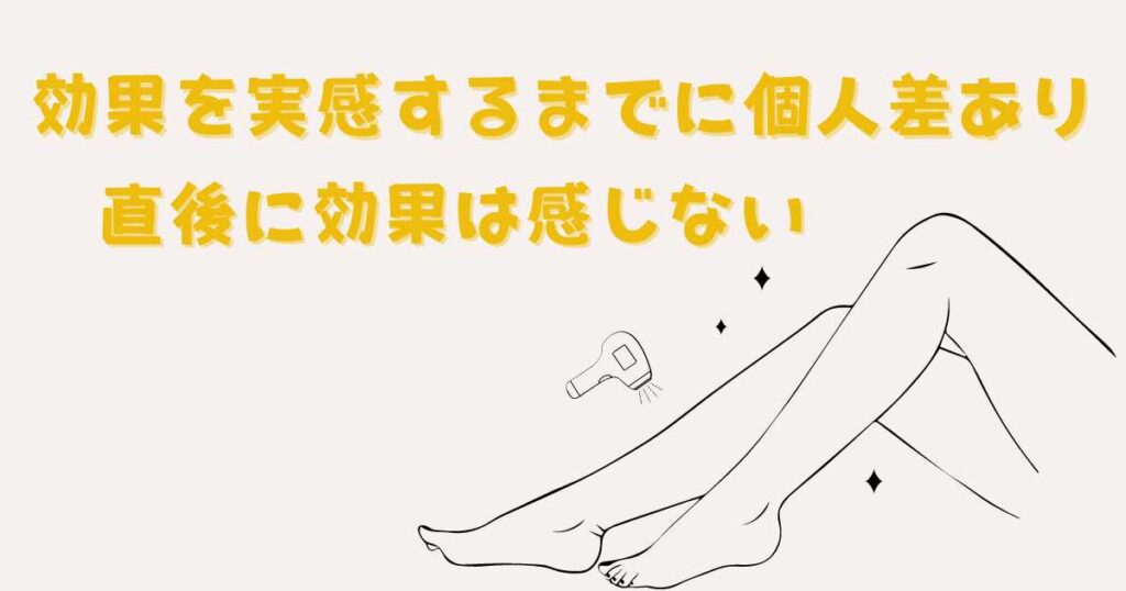 効果を実感するまでに個人差あり