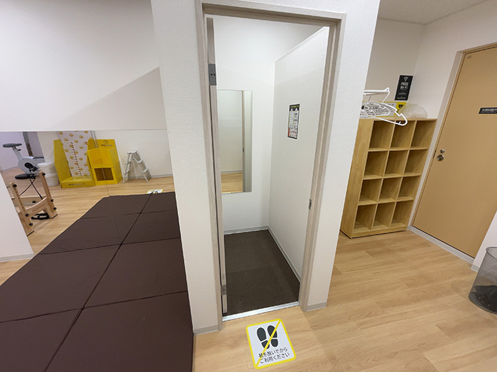 チョコザップの更衣室