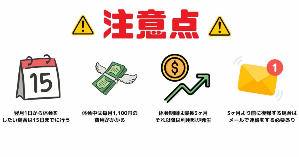 フィットプレイス24休会時の注意点